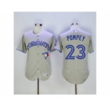 Men Toronto Blue Jays #23 Dalton Pompey Majestic Gray Flexbase Authentic Collection Player Jersey