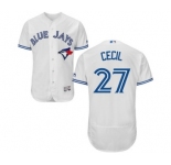 Men Toronto Blue Jays #27 Brett Cecil Majestic White Flexbase Authentic Collection Player Jersey