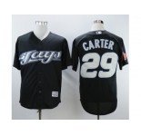 Men Toronto Blue Jays #29 Joe Carter Black 2008 Turn Back The Clock Stitched MLB Jersey