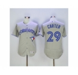 Men Toronto Blue Jays #29 Joe Carter Majestic Gray Flexbase Authentic Collection Player Jersey[Carter]