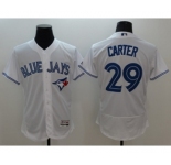 Men Toronto Blue Jays #29 Joe Carter Majestic white Flexbase Authentic Collection Player Jersey[Carter]