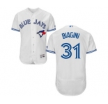 Men Toronto Blue Jays #31 joe biagini Majestic White Flexbase Authentic Collection Player Jersey