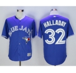 Men Toronto Blue Jays #32 Roy Halladay Blue 2016 Official Cool Base Jersey