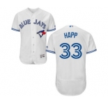 Men Toronto Blue Jays #33 j.a. happ Majestic White Flexbase Authentic Collection Player Jersey