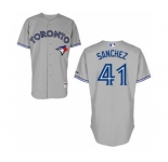 Men Toronto Blue Jays #41 Aaron Sanchez Gray Jersey
