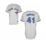 Men Toronto Blue Jays #41 Aaron Sanchez White Jersey