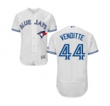Men Toronto Blue Jays #44 pat venditte Majestic White Flexbase Authentic Collection Player Jersey