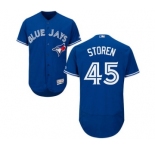 Men Toronto Blue Jays #45 drew storen Majestic Blue Flexbase Authentic Collection Player Jersey[storen]