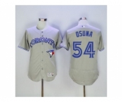 Men Toronto Blue Jays #54 Roberto Osuna Majestic Gray Flexbase Authentic Collection Player Jersey