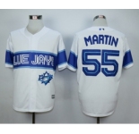 Men Toronto Blue Jays #55 Russell Martin White Exclusive 2016 Official Cool Base Jersey