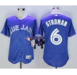 Men Toronto Blue Jays #6 Marcus Stroman Majestic Blue Flexbase Authentic Collection Player Jersey