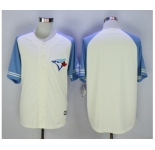 Men Toronto Blue Jays Blank Cream Blue 2016 Official Cool Base Jersey