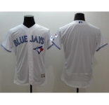 Men Toronto Blue Jays blank Majestic white Royal 40th Anniversary Flexbase Authentic Collection Jersey