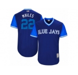 Men's 2017 Little League World Series Blue Jays #22 Luke Maile Mailes Royal Jersey