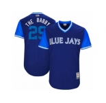 Men's 2017 Little League World Series Blue Jays #29 Devon Travis The Babby Royal Jersey