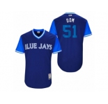 Men's 2017 Little League World Series Blue Jays Dominic Leone #51 Dom Royal Jersey
