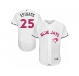 Men's Majestic Toronto Blue Jays #25 Marco Estrada Authentic White 2016 Mother's Day Fashion Flex Base MLB Jersey
