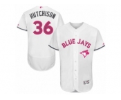 Men's Majestic Toronto Blue Jays #36 Drew Hutchison Authentic White 2016 Mother's Day Fashion Flex Base MLB Jersey