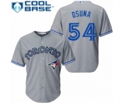 Men's Majestic Toronto Blue Jays #54 Roberto Osuna Authentic Grey Road MLB Jersey