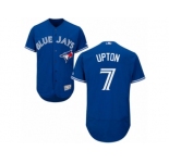 Men's Majestic Toronto Blue Jays #7 B.J. Upton Royal Blue Flexbase Authentic Collection MLB Jersey