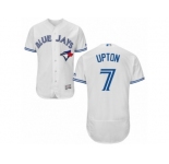 Men's Majestic Toronto Blue Jays #7 B.J. Upton White Flexbase Authentic Collection MLB Jersey