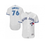 Men's Majestic Toronto Blue Jays #76 Tony Sanchez White Flexbase Authentic Collection MLB Jersey