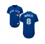 Men's Majestic Toronto Blue Jays #8 Kendrys Morales Royal Blue Flexbase Authentic Collection MLB Jersey