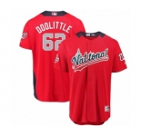 Men's Majestic Washington Nationals #62 Sean Doolittle Game Red National League 2018 MLB All-Star MLB Jersey