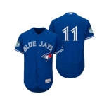 Men's Toronto Blue Jays #11 Kevin Pillar 2017 Spring Training Flex Base Authentic Collection Stitched Baseball Jersey