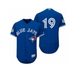 Men's Toronto Blue Jays #19 Jose Bautista 2017 Spring Training Flex Base Authentic Collection Stitched Baseball Jersey