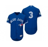 Men's Toronto Blue Jays #3 Ezequiel Carrera 2017 Spring Training Flex Base Authentic Collection Stitched Baseball Jersey