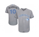 Toronto Blue Jays #10 Edwin Encarnacion Grey Flexbase Authentic Collection 2016 Father's Day Stitched Baseball Jersey