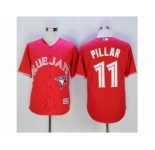 Toronto Blue Jays #11 Kevin Pillar Red New Cool Base 40th Anniversary Stitched Baseball Jersey