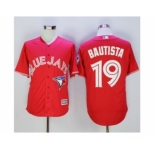 Toronto Blue Jays #19 Jose Bautista Red New Cool Base 40th Anniversary Stitched Baseball Jersey