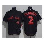 Toronto Blue Jays #2 Troy Tulowitzki Black Strip Stitched MLB Jersey