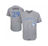Toronto Blue Jays #29 Devon Travis Grey Flexbase Authentic Collection 2016 Father's Day Stitched Baseball Jersey