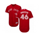 Toronto Blue Jays #46 Brett Anderson Scarlet Flexbase Authentic Collection Alternate MLB Jersey