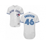Toronto Blue Jays #46 Brett Anderson White Flexbase Authentic Collection MLB Jersey