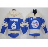 Toronto Blue Jays #6 Marcus Stroman Blue Sawyer Hooded Sweatshirt MLB Hoodie