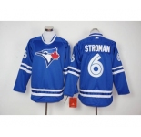mlb jerseys toronto blue jays #6 marcus stroman blue long sleeve