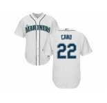 Men Seattle Mariners #22 Robinson Cano White New Cool Base Stitched MLB Jersey