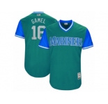 Men's 2017 Little League World Series Mariners Ben Gamel #16 Gamel Aqua Jersey