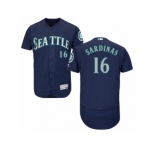 Men's Majestic Seattle Mariners #16 Luis Sardinas Navy Blue Flexbase Authentic Collection MLB Jersey