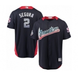 Men's Majestic Seattle Mariners #2 Jean Segura Game Navy Blue American League 2018 MLB All-Star MLB Jersey