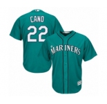 Men's Majestic Seattle Mariners #22 Robinson Cano Authentic Teal Green Alternate Cool Base MLB Jersey