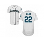 Men's Majestic Seattle Mariners #22 Robinson Cano White Flexbase Authentic Collection MLB Jersey