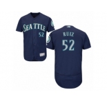Men's Majestic Seattle Mariners #52 Carlos Ruiz Navy Blue Flexbase Authentic Collection MLB Jersey