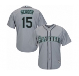 Men's Seattle Mariners #15 Kyle Seager Majestic Gray Cool Base Player Jersey