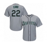Men's Seattle Mariners #22 Robinson Cano Majestic Gray Cool Base Player Jersey