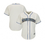 Men's Seattle Mariners Blank Majestic Cream Official Cool Base Jersey